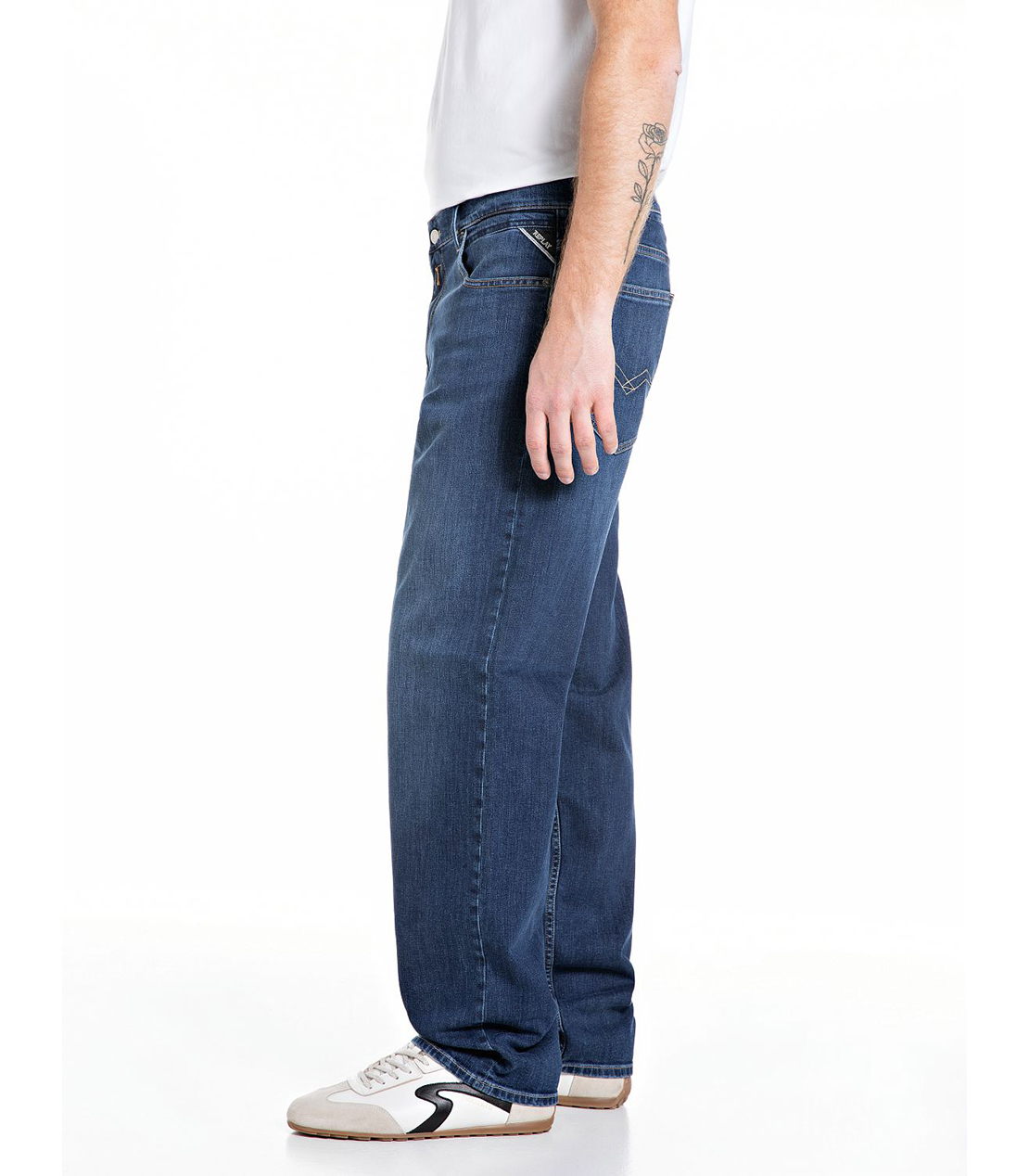 リラックスフィットKIRAN インディゴストレッチデニム 詳細画像 ブルー 4